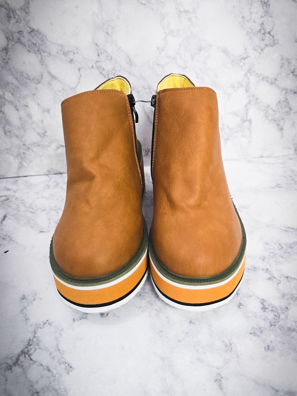 Brown Platform Ankle Boots US 7 EU 38 Platform Boots - Picture 4 of 7
